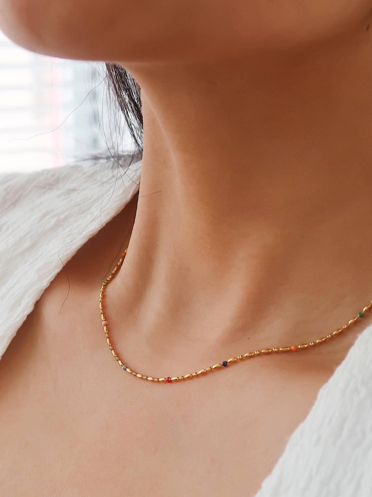 Taven 18K Beaded Necklace