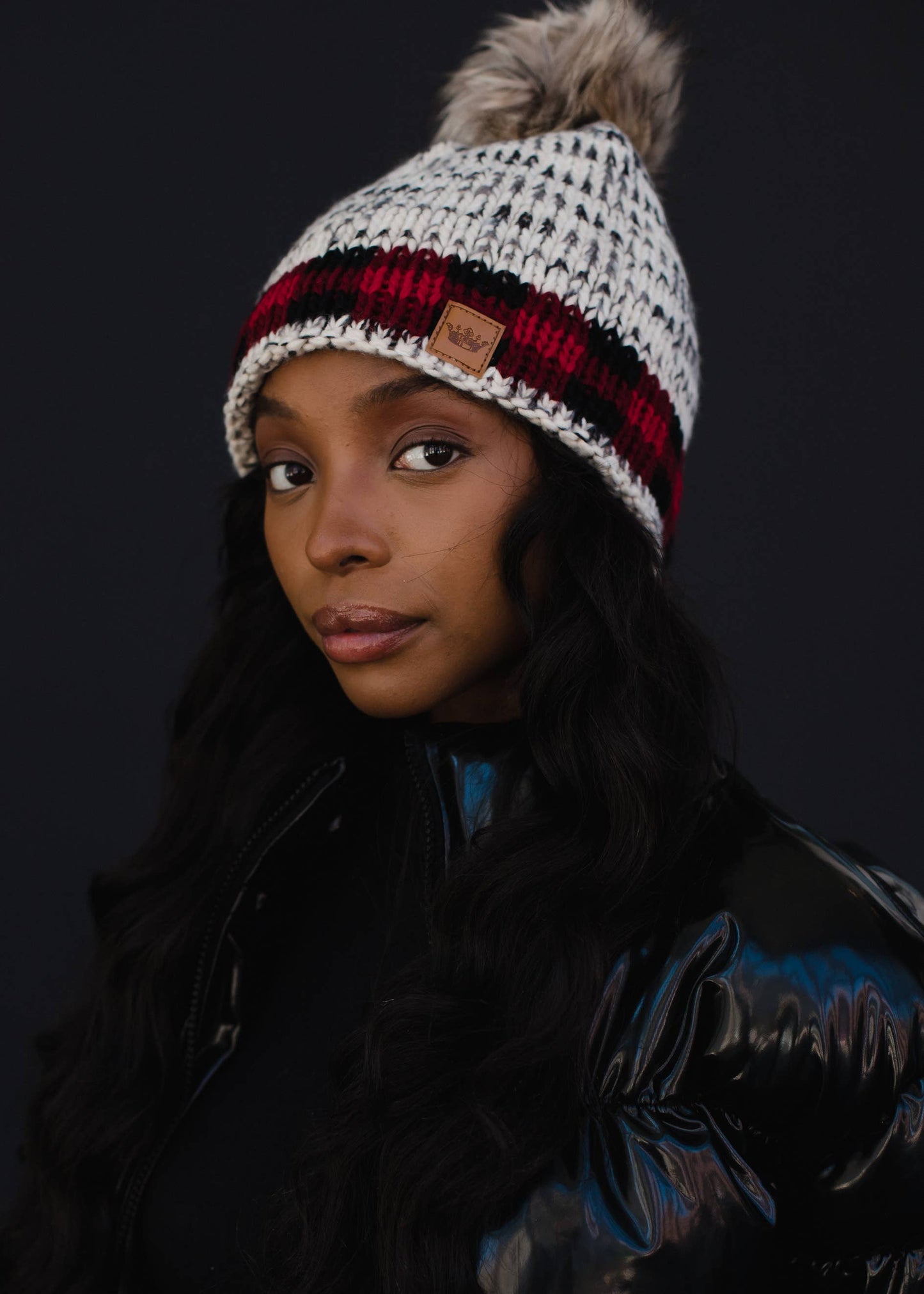 Grey Heather Pom Hat