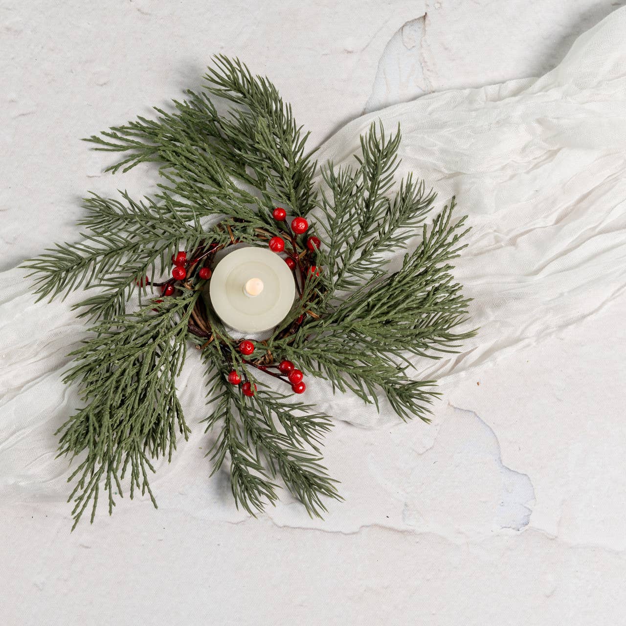 Angel Pine Candle Ring