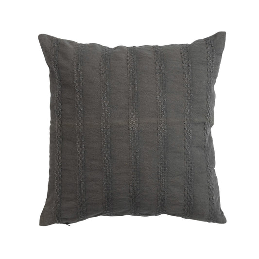 18" Woven Cotton Pillow, Polyester Fill