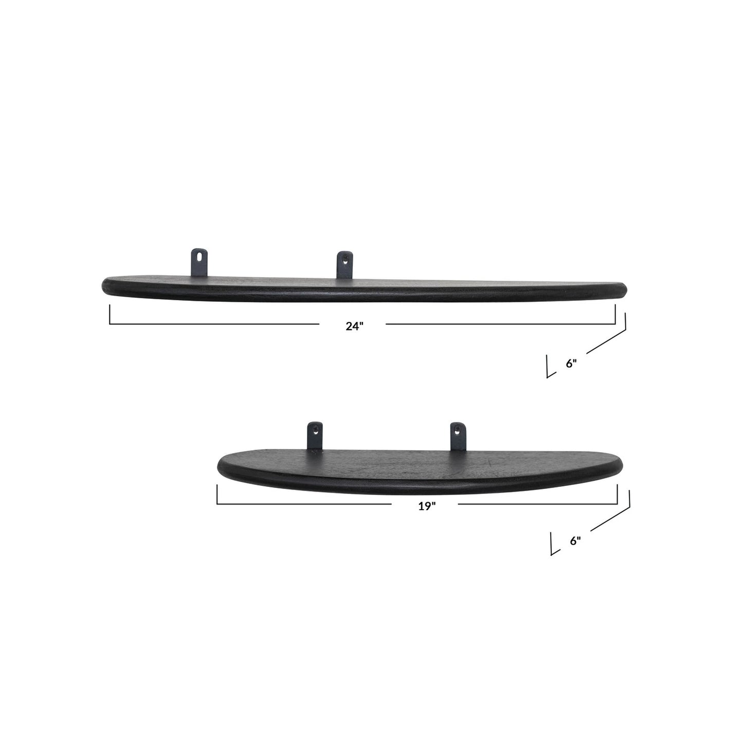 Modern Black Floating Shelf