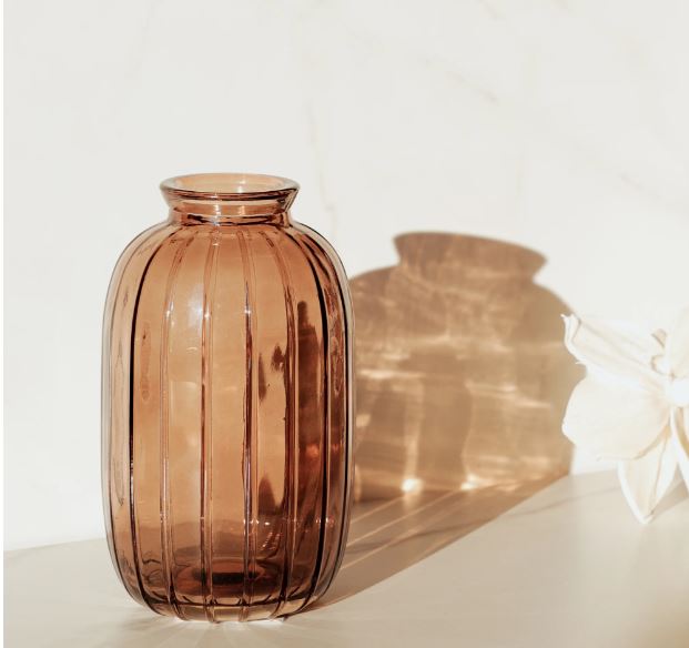 Amber Glass Vase