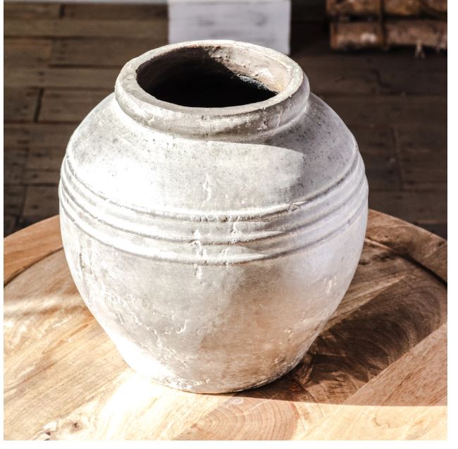 Antique Charcoal Vase