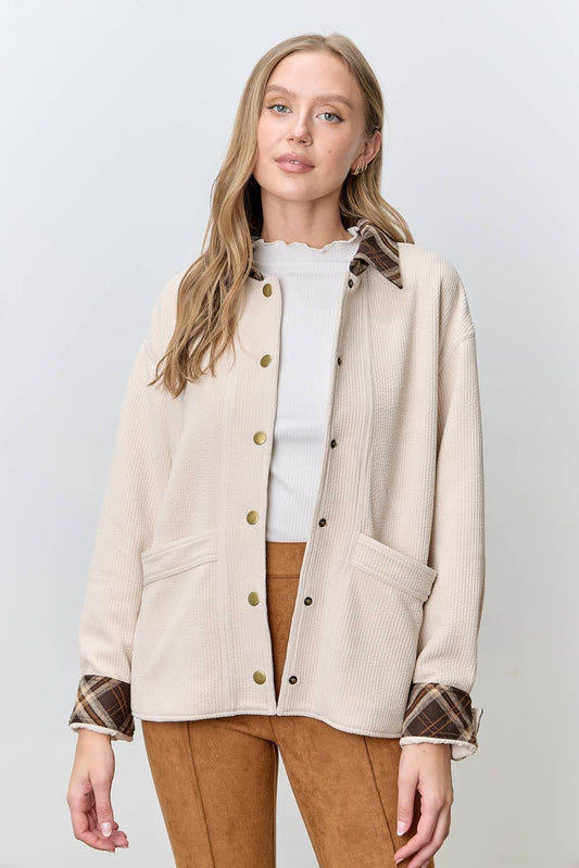 Corduroy and Plaid Shacket