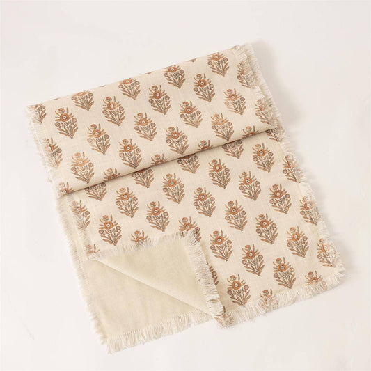 Harvest Block Print Table Runner