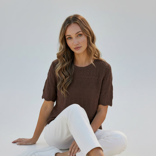 Cotton Crochet Sweater