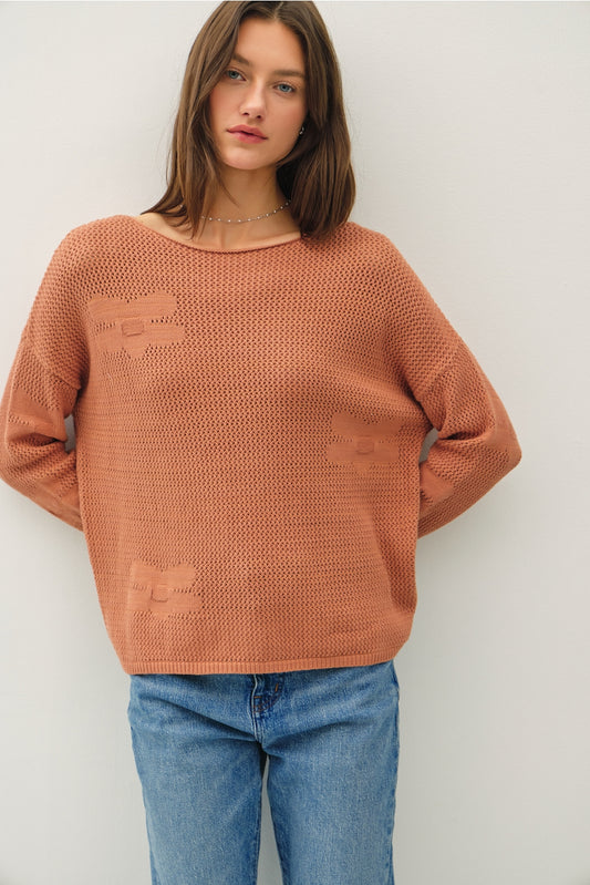 Floral Crochet Sweater