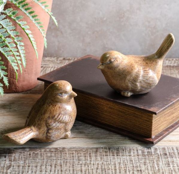 Beige Ceramic Bird
