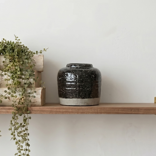 Black Stoneware Vase