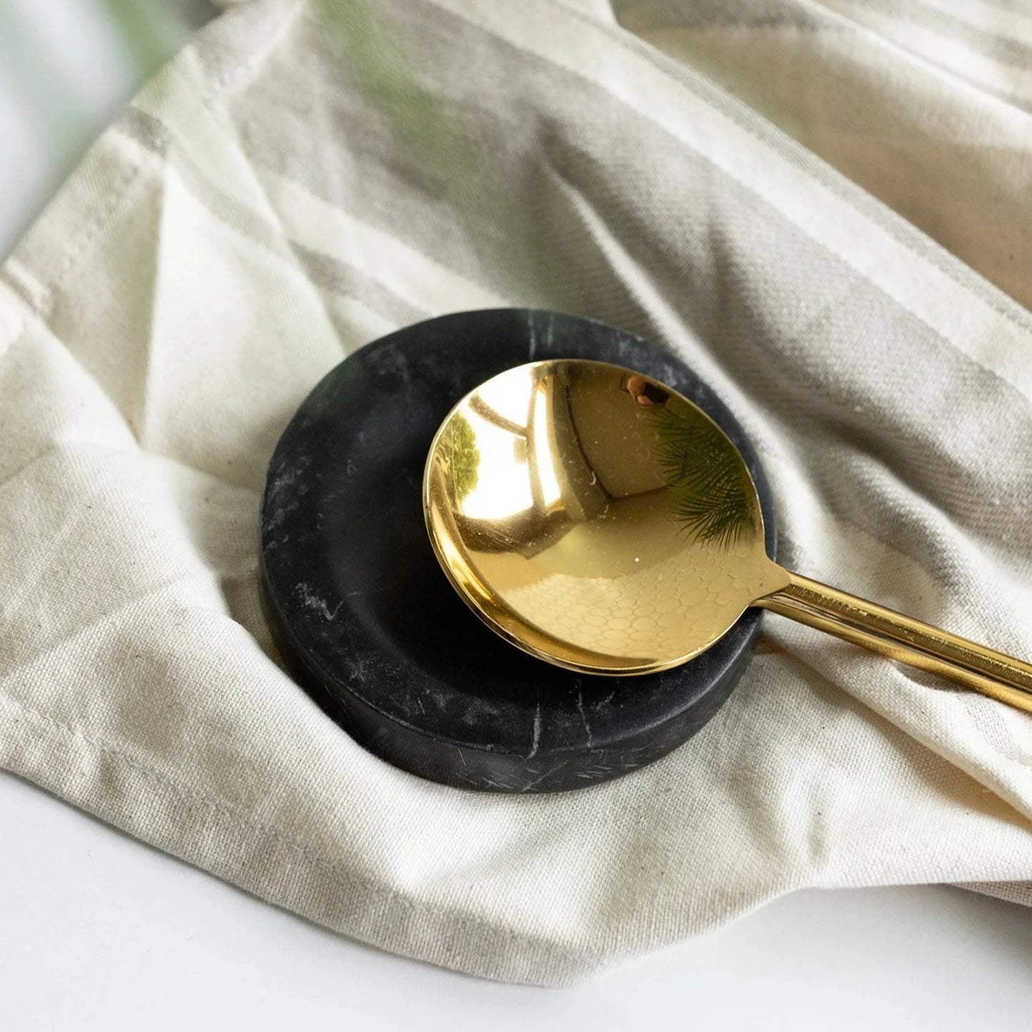 Black Marble Spoon Rest