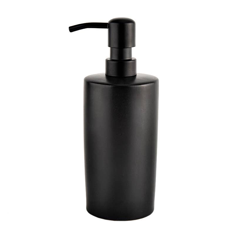 Black Stoneware Soap Pump