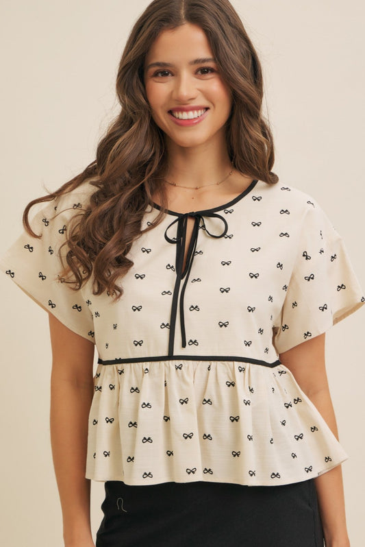 Linen Bow Top