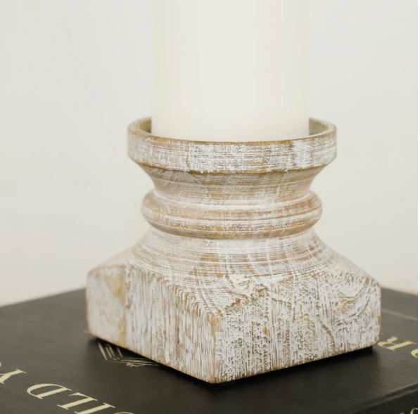 Wood Candle Stand