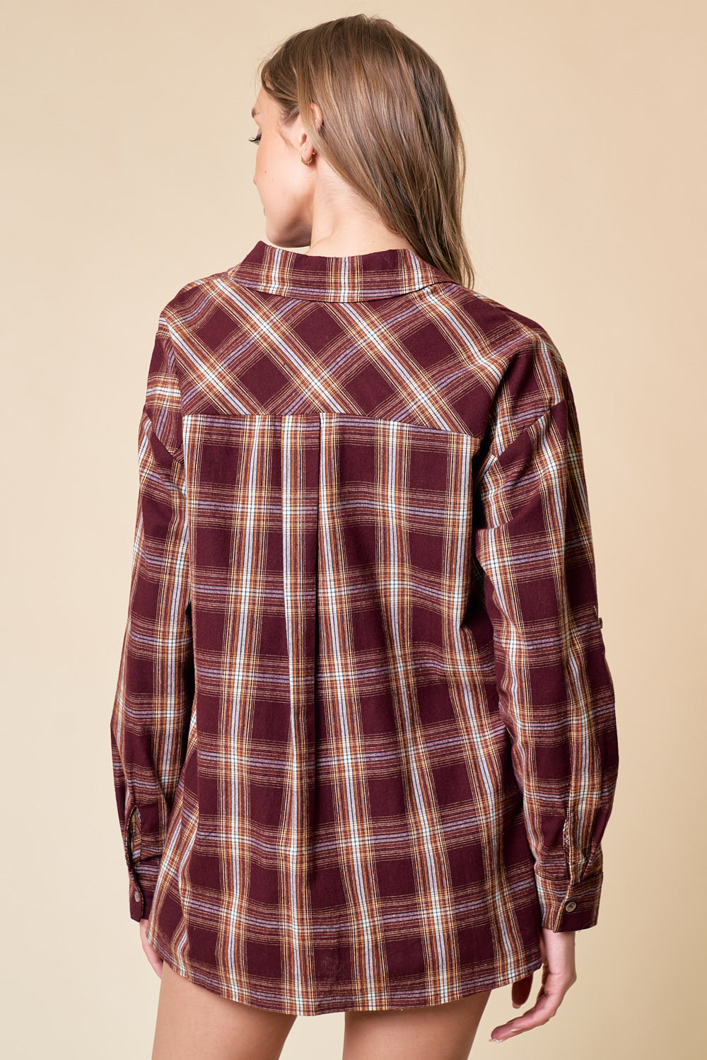 Cherrywood Plaid Top