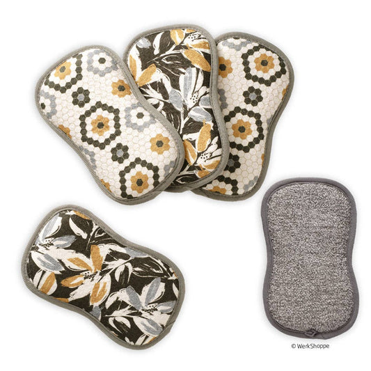 S/4 Leaf Tiles Scrubbies