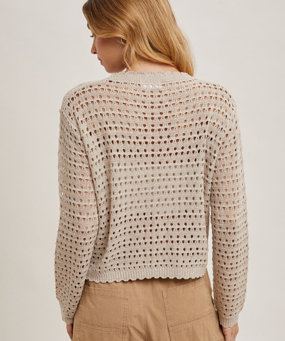 Della Open Knit Top
