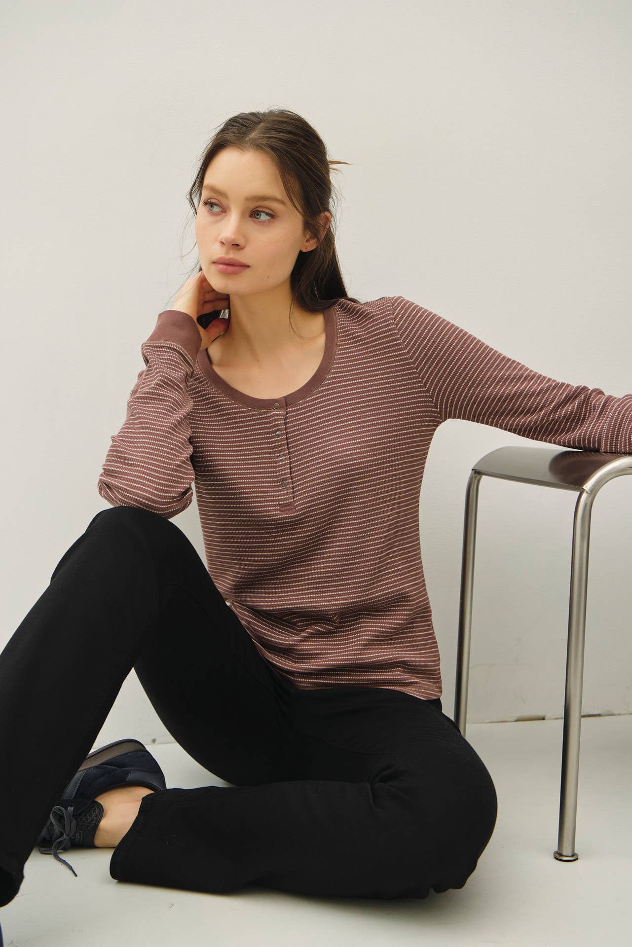 Snap Button Henley - 2 COLORS