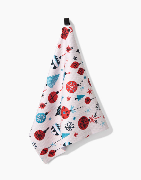 Geometry | Holiday Ornaments Tea Towel