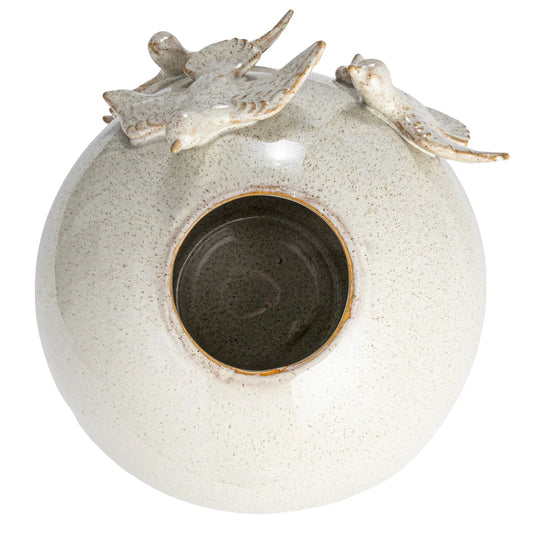 Stoneware Birds Vase