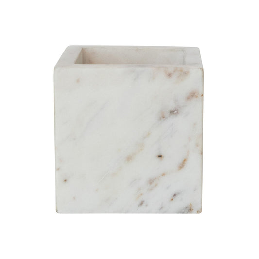 Marble Container, White