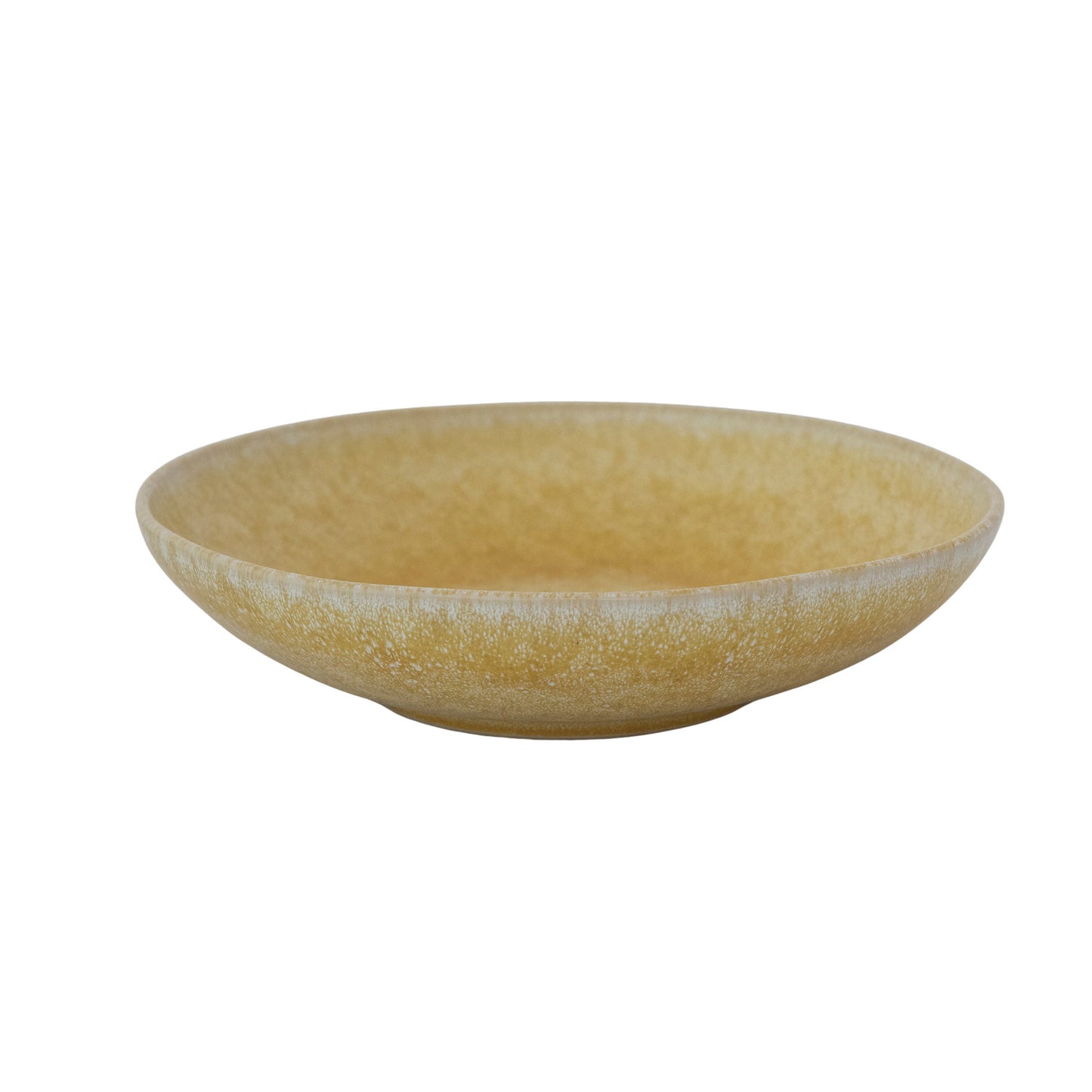 Stoneware Low Bowl, Yellow (Each One Will Vary)