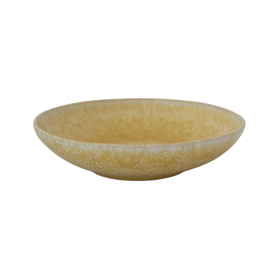 Stoneware Low Bowl, Yellow (Each One Will Vary)