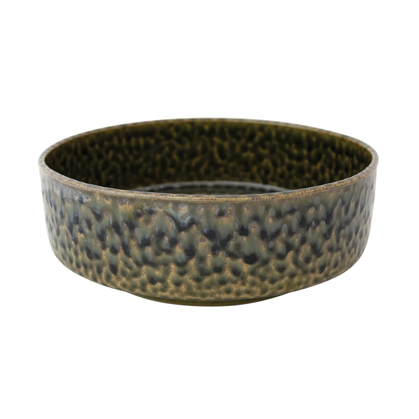 Stoneware Bowl/Planter, Green (Each One Will Vary)