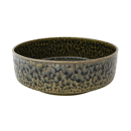 Stoneware Bowl/Planter, Green (Each One Will Vary)