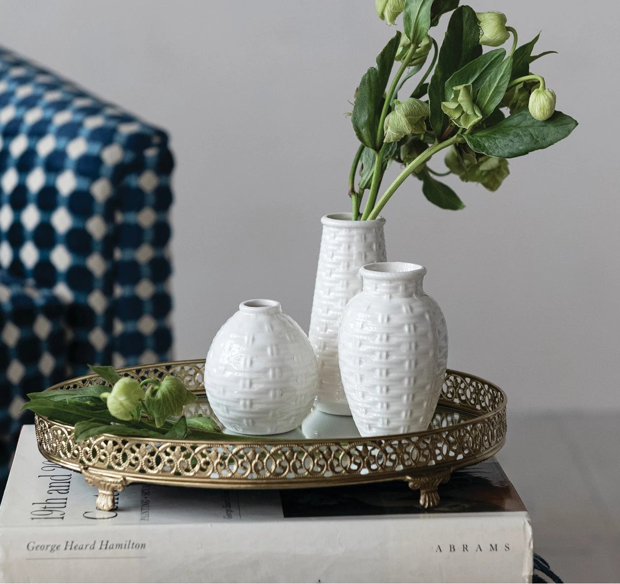 S/3 Basketweave Vases