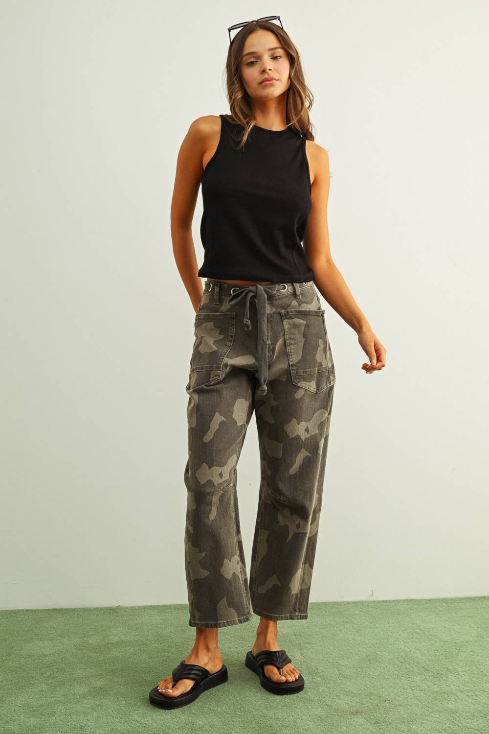 Camo Barrel Jeans