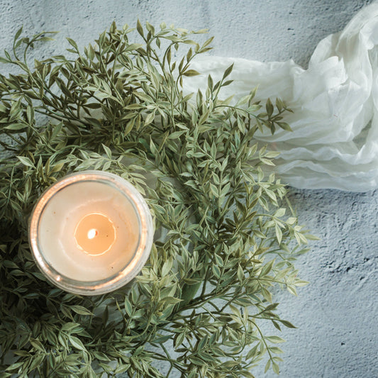 13" Faux Ficus Candle Ring