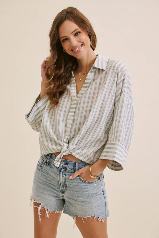 Hollie Stripe Button Down