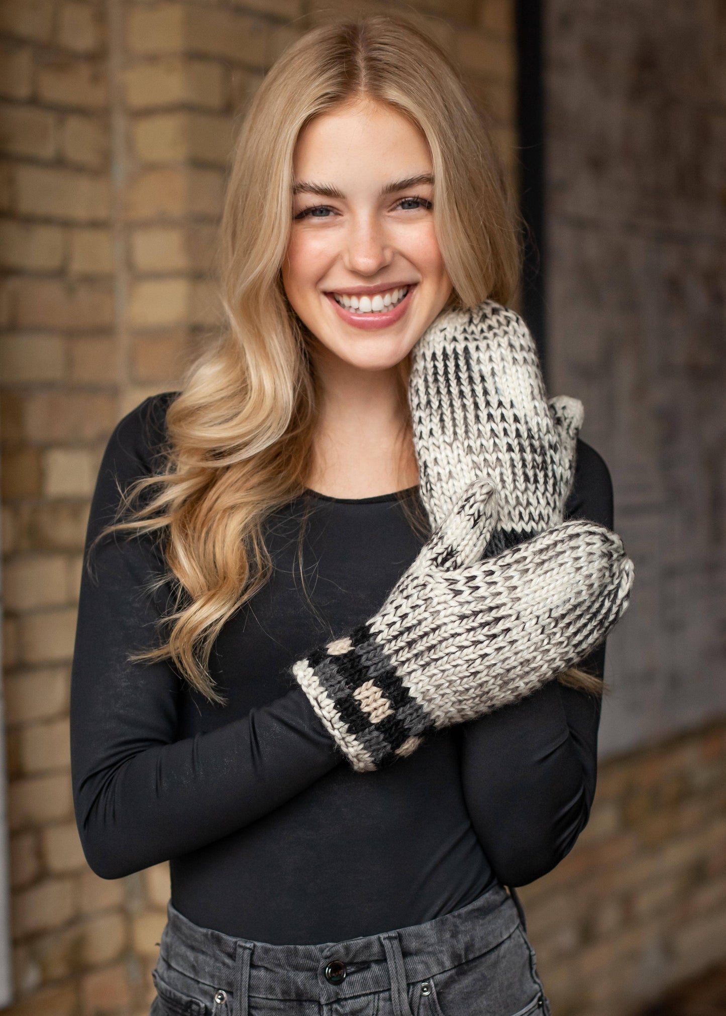 Grey Heather Mittens