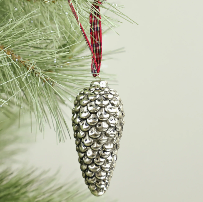 Gold Pinecone Ornament