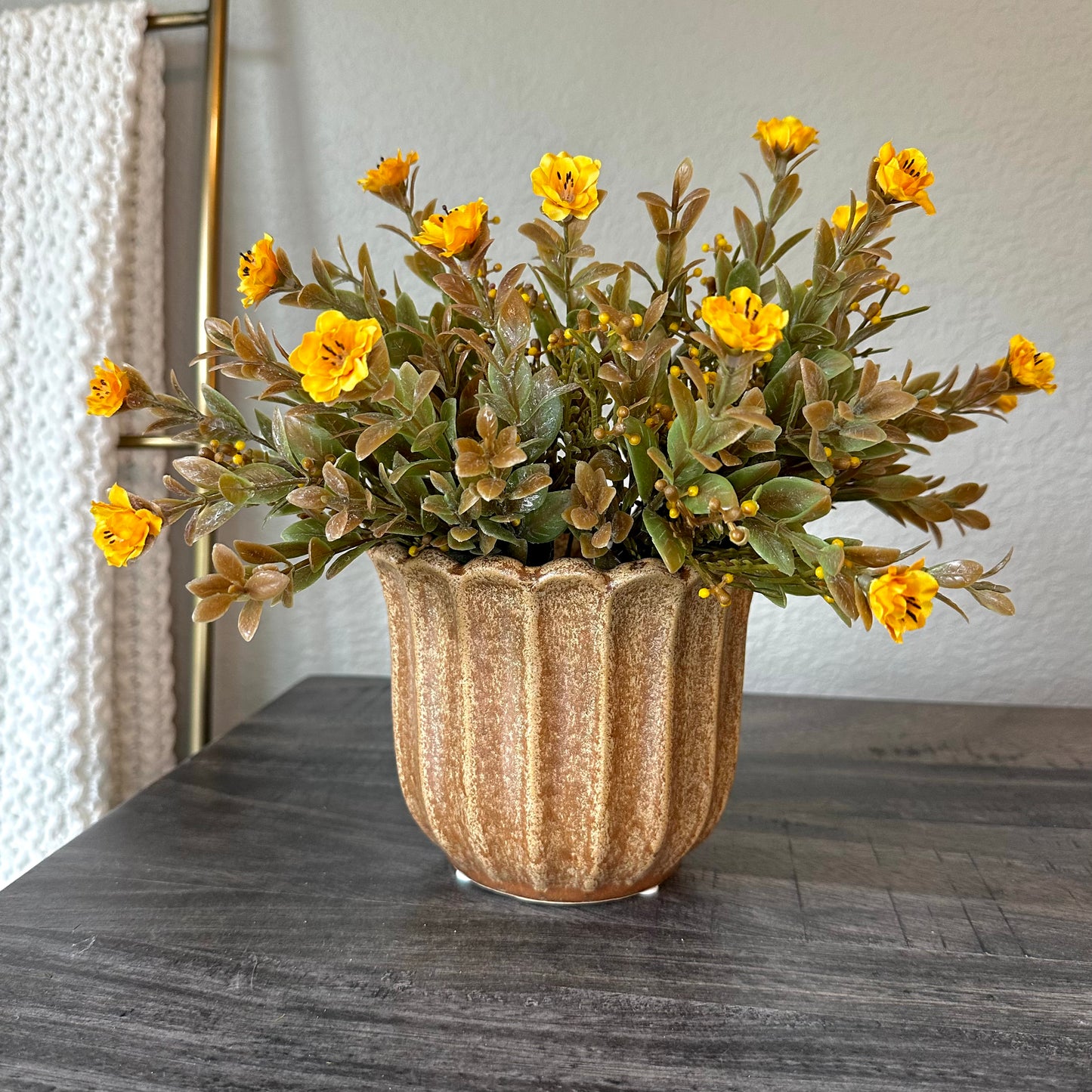 Scalloped Ceramic Planter
