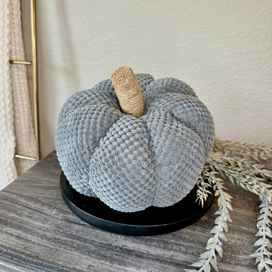 Gray Plush Pumpkin