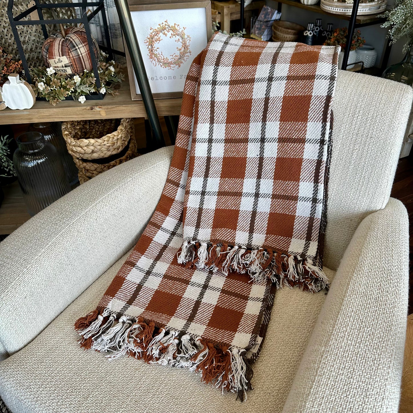 Fall Plaid Throw