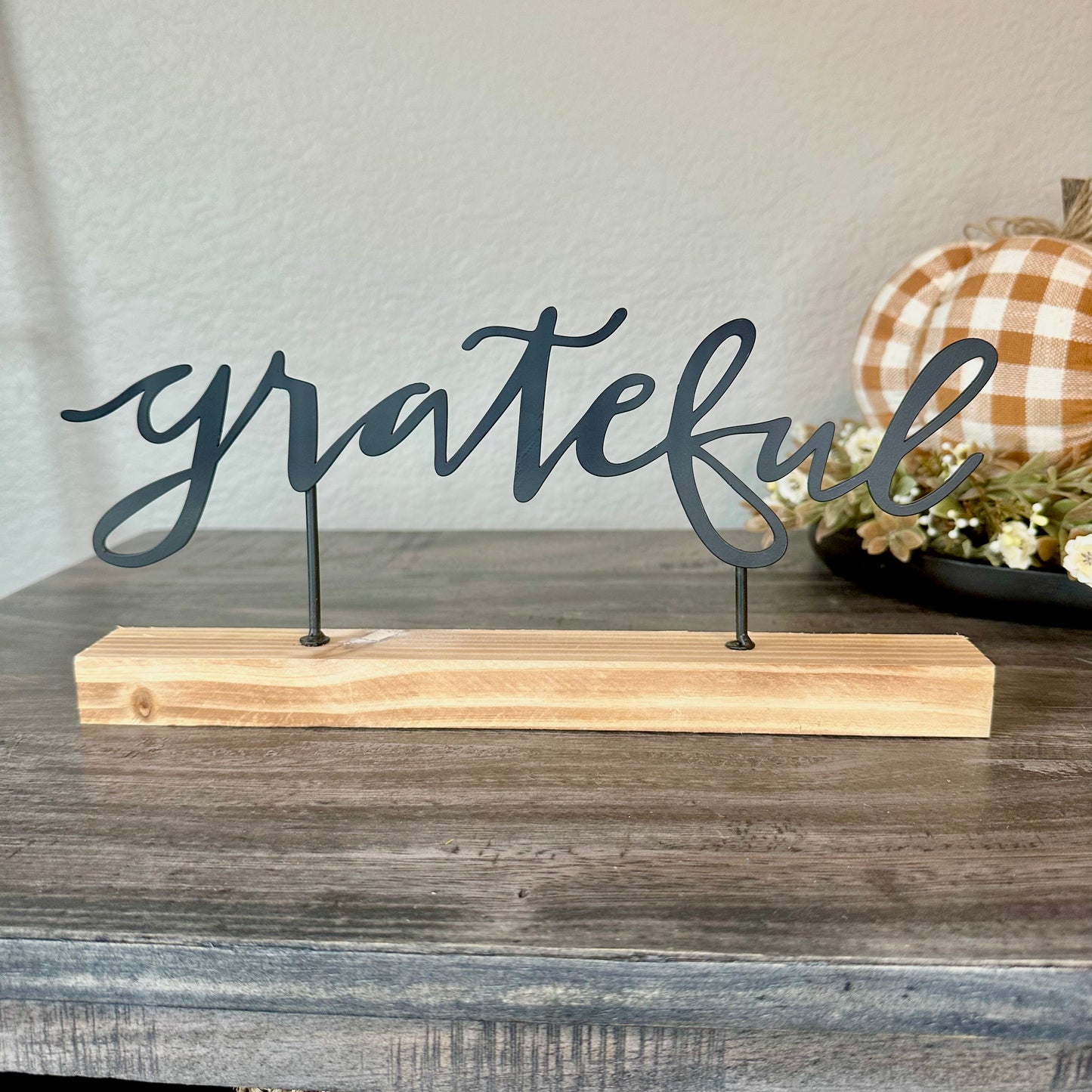 Metal Grateful Sign