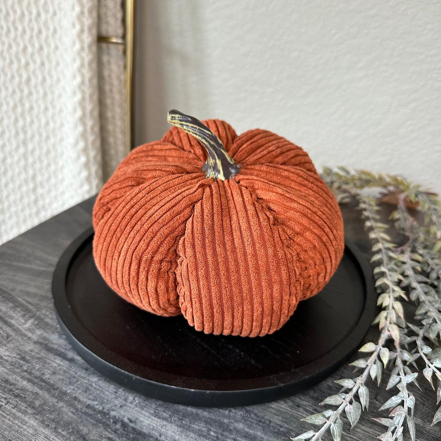 Chenille Orange Pumpkin