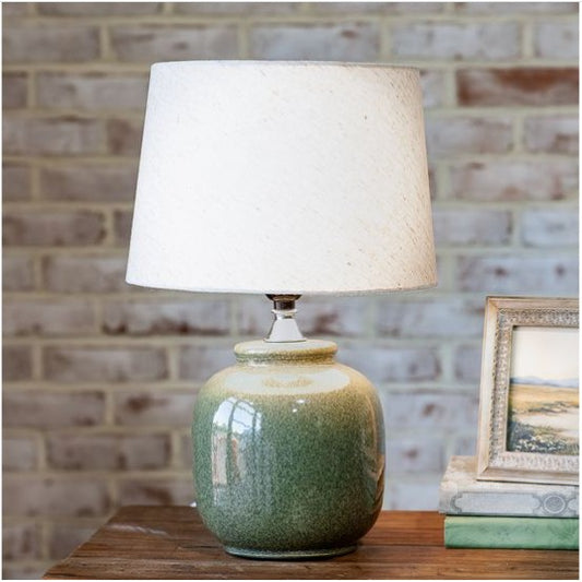 Green Fleck Ceramic Lamp