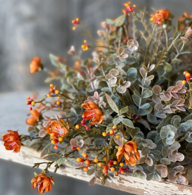 Orange Blooms Half Sphere
