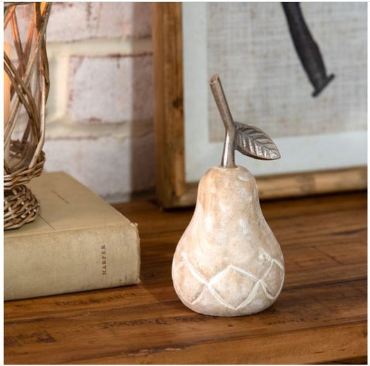 Carved Wood Pear