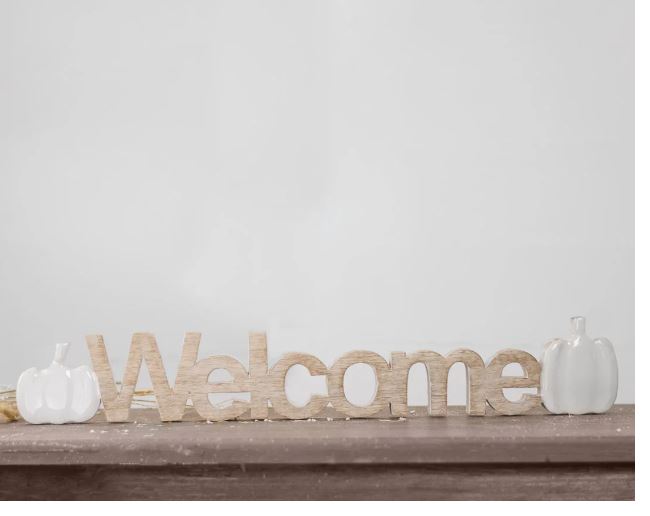 Pumpkin Welcome Sign