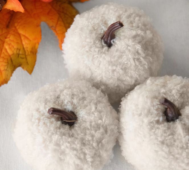 S/3 Teddy Cloth Pumpkins