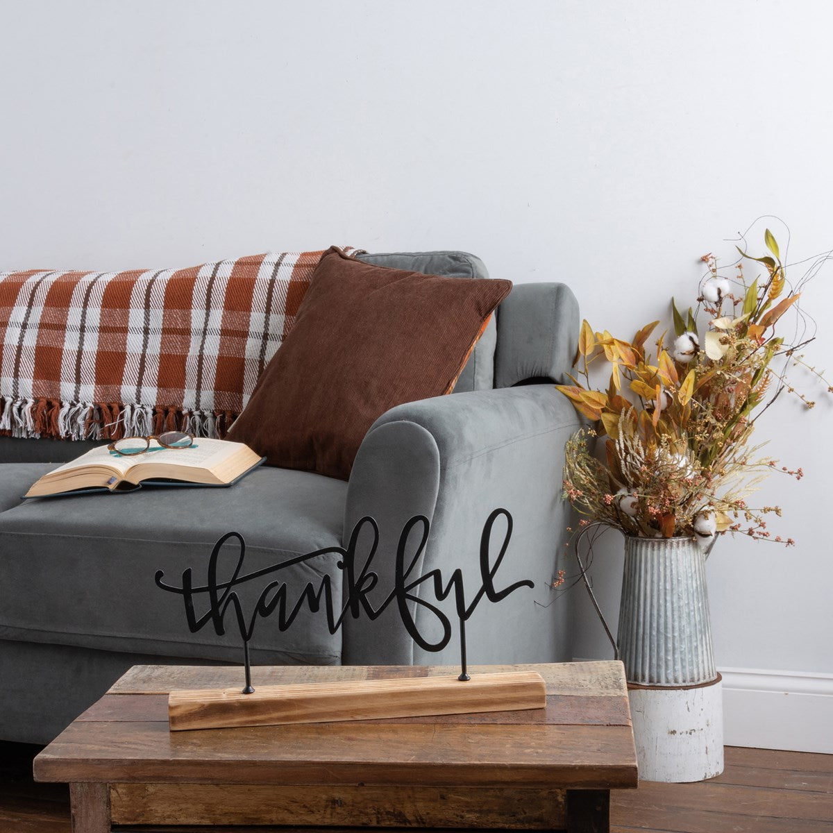 Metal Thankful Sign