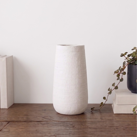 White Studio Vase