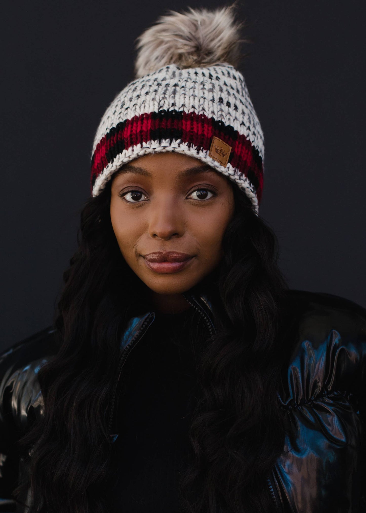 Grey Heather Pom Hat