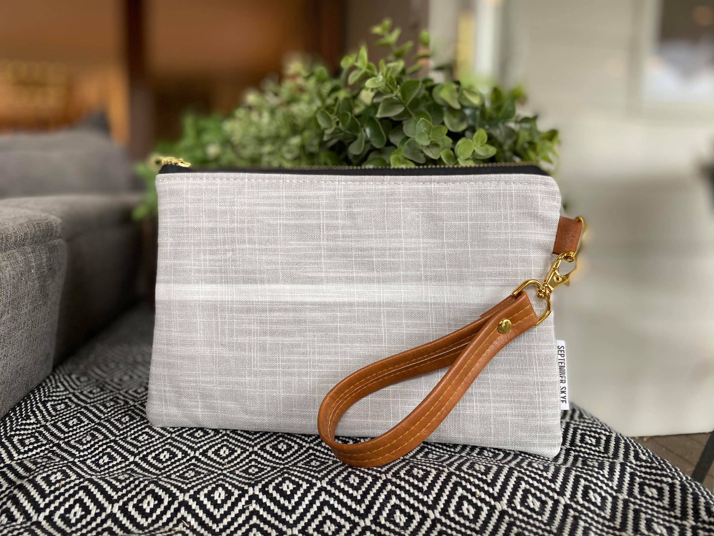 Farmhouse Stripe Wristlet