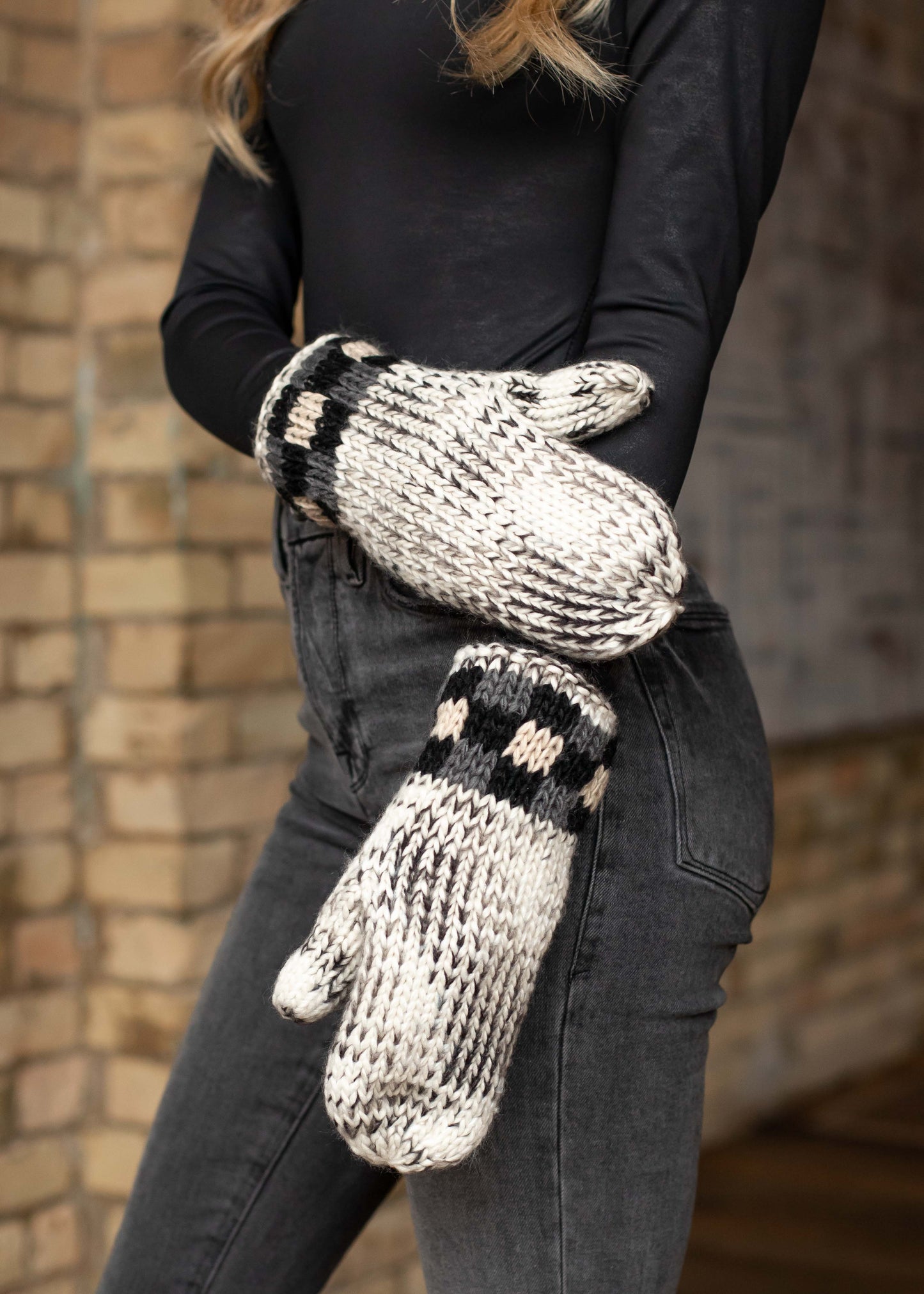 Grey Heather Mittens