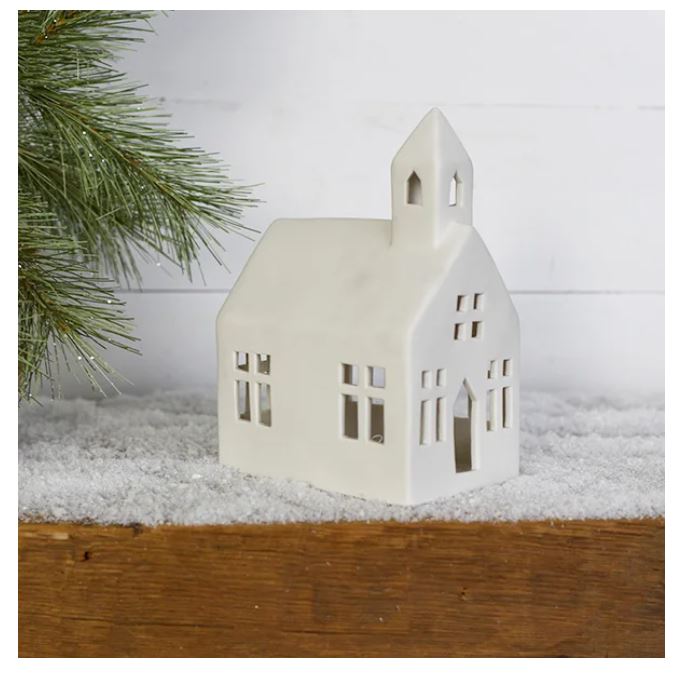 Ceramic Church w/ LED